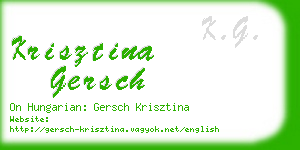 krisztina gersch business card